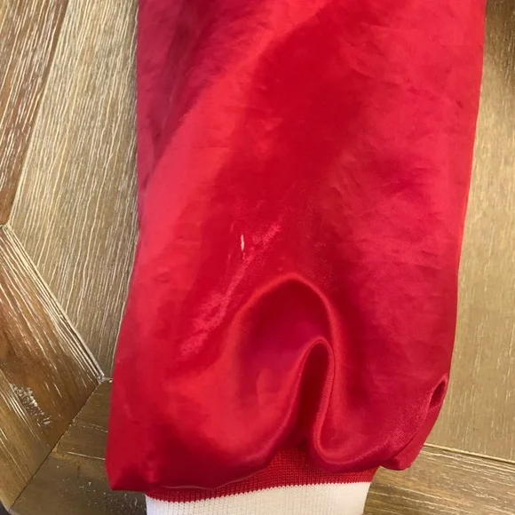 Vintage Made in the USA Firestone Red Bomber Jacket - Picture 7 of 12